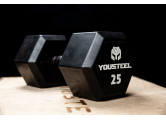 Гантель обрезиненная YouSteel HEX DB 35 кг