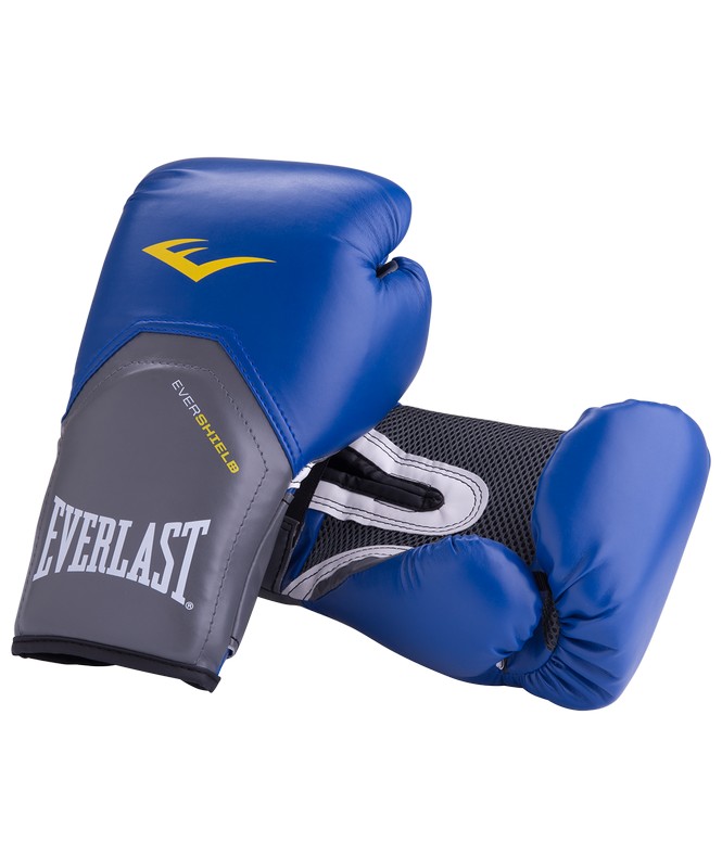 Перчатки боксерские Everlast Pro Style Elite 2214E, 14oz, к/з, синий 665_800