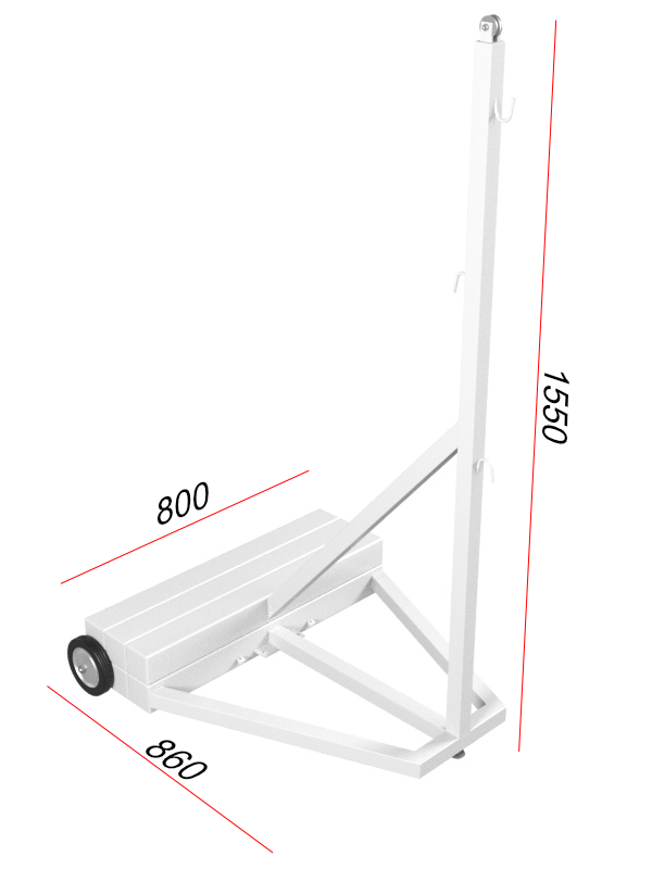 Стойки бадминтонные передвижные профессиональные Glav 02.102 600_800