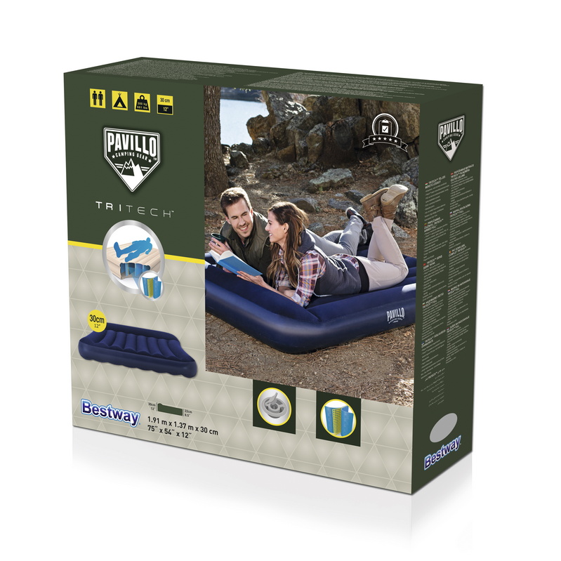 Надувной матрас с подголовником Bestway Tritech Airbed, 191x137x30см 67681 799_799