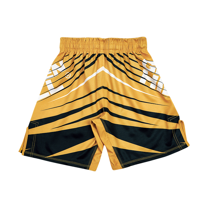 Шорты Green Hill MMA SHORT IMMAF approved MMI-4022, черно-золотой 700_700