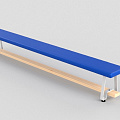 Скамья гимнастическая мягкая, ножки металлические Glav 04.301.1-2000 Длина 200см 120_120