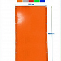 Мат защитный для горнолыжных трасс 1500х1500х100 люверсы\тент\ппу Dinamika оранжевый 120_120